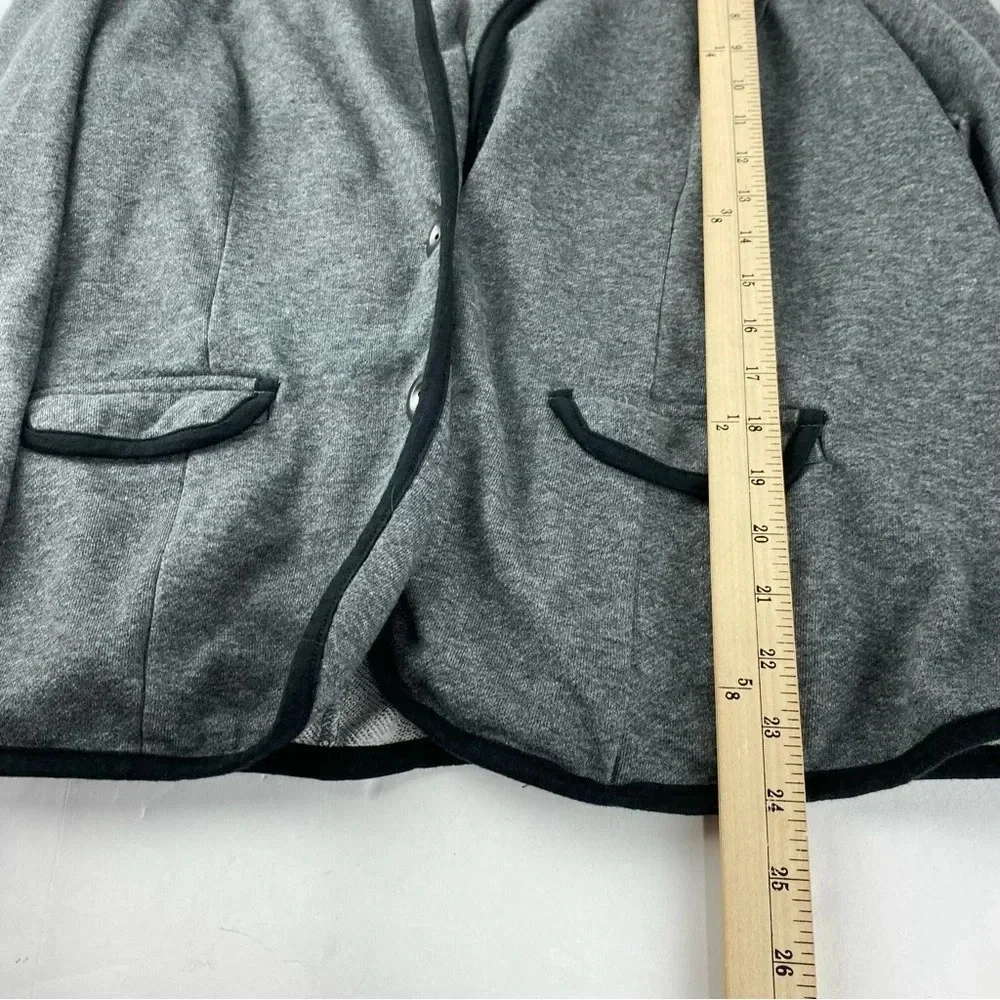 Torrid 2X Gray Black Trim Blazer Jacket Pockets Very Soft